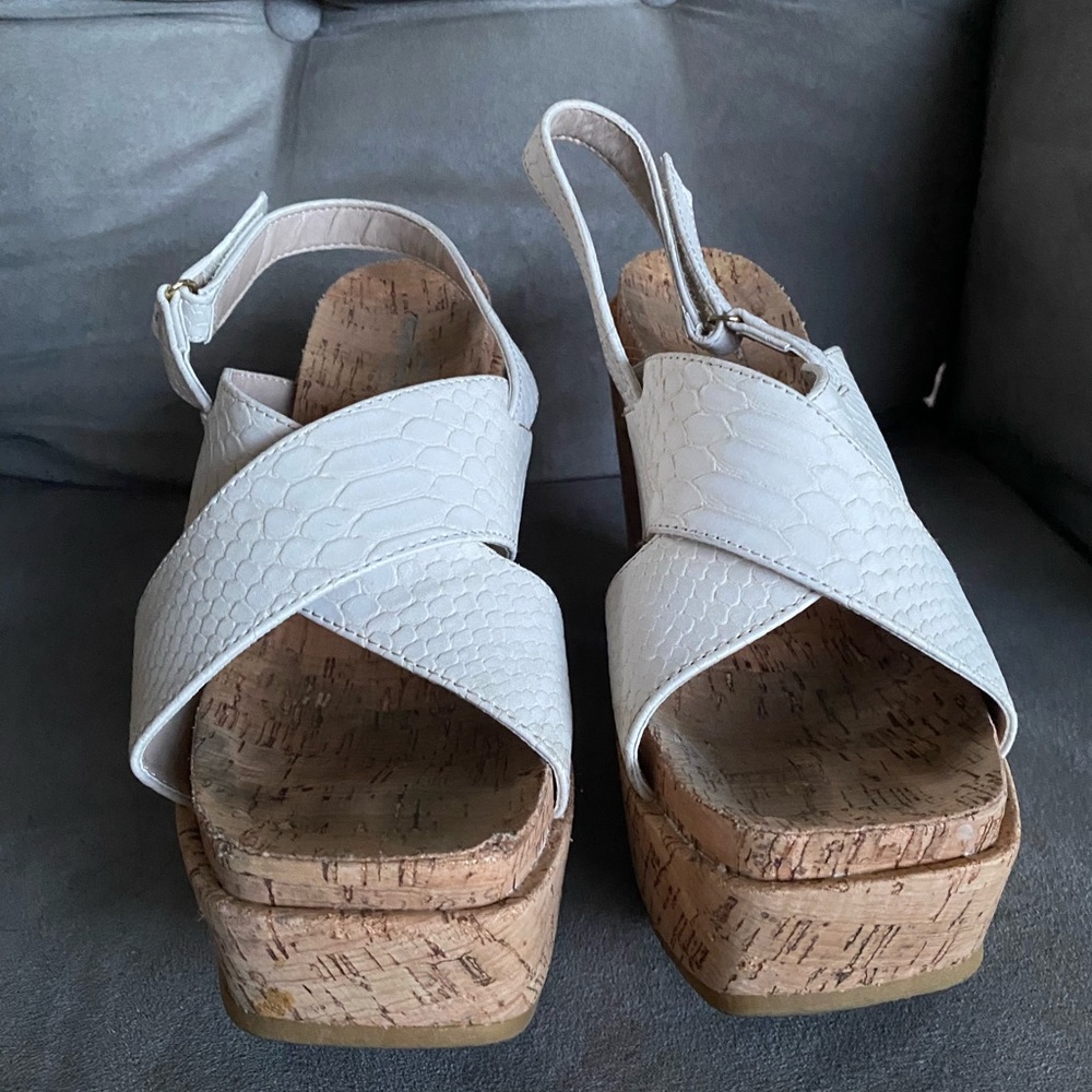 Elegant White Platform Sandals